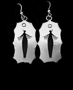 Prayer Woman Hide earrings