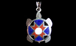 Morning Star Inlay Turtle Pendant